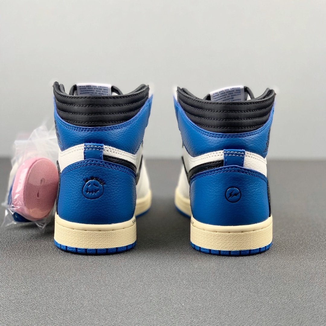 Travis Scott x Fragment x AJ 1 High "Military Blue" Shoes Sneakers - nk0001586 image 12