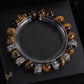 CH Cross Flower Ball Bracelet  - CH0075 - Brown image