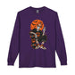 Retro Skater Skeleton Halloween Long Sleeve T-Shirt image