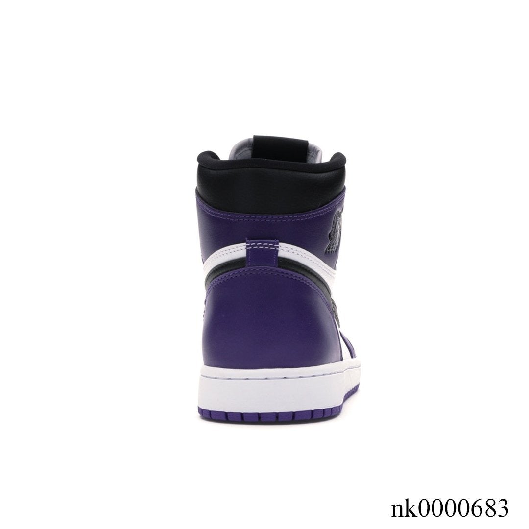 AJ 1 Retro High Court Purple White Shoes Sneakers - nk0000683 image 3