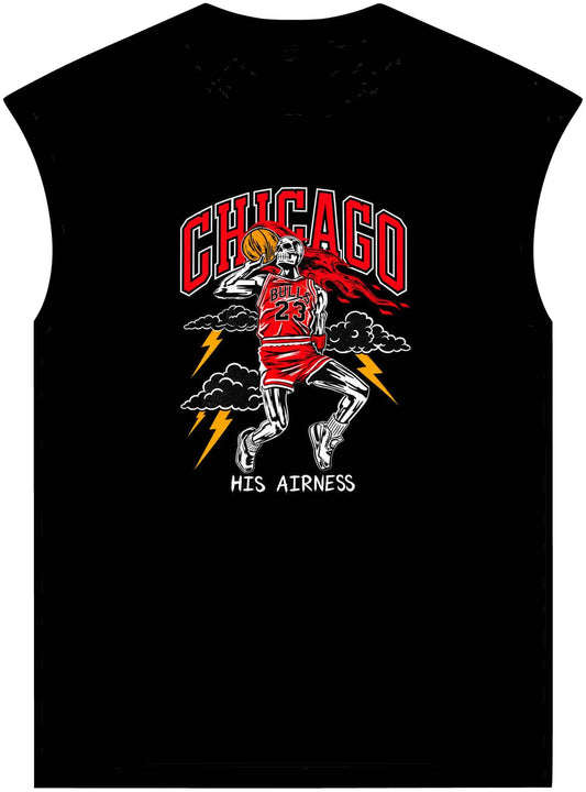 Graphic Print Unisex Garment-Dyed Muscle Tee – POD0038 image 0