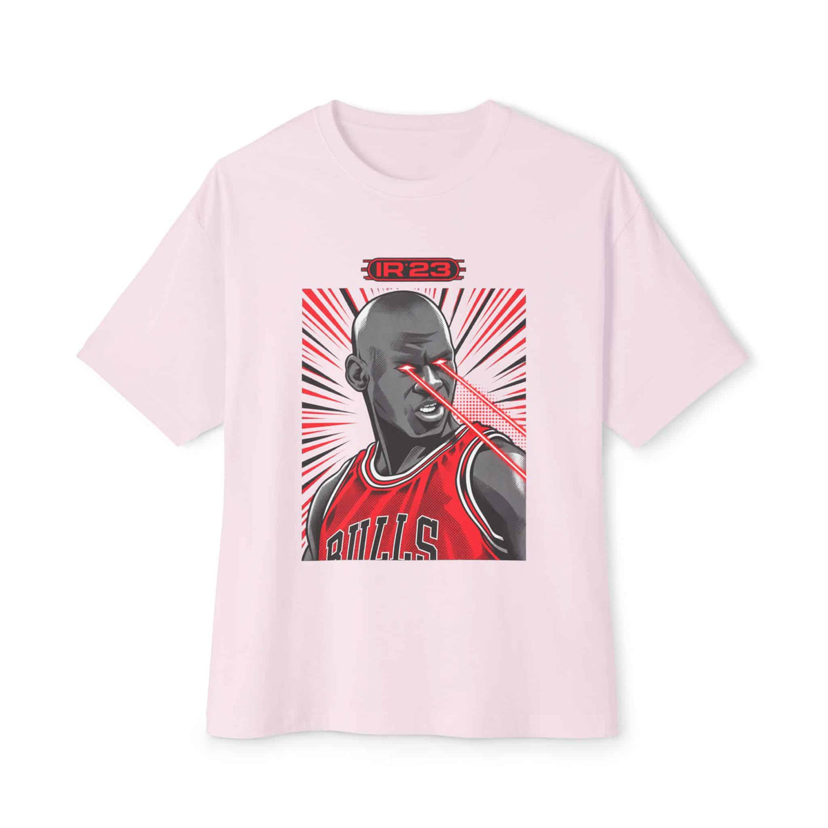 Graphic Print Unisex Oversized Boxy Tee - POD0032 - Soft Pink, M image