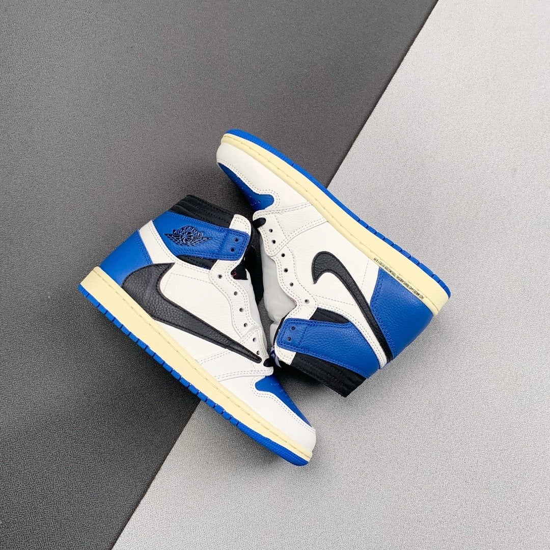 Travis Scott x Fragment x AJ 1 High "Military Blue" Shoes Sneakers - nk0001586 image 11
