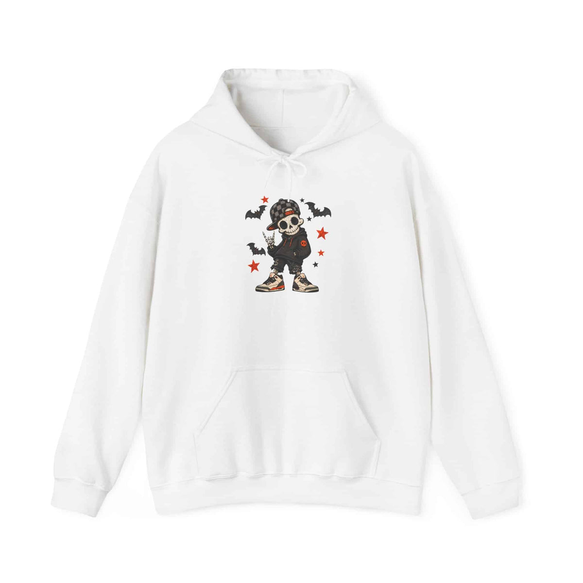Boy Skeleton Halloween Hooded Sweatshirt - M, White image