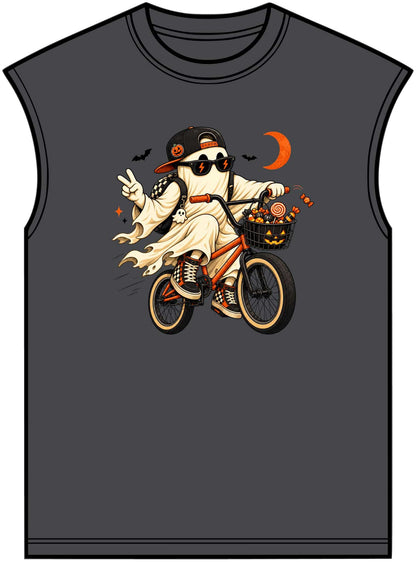 Ghost Rider BMX Unisex Garment-Dyed Muscle Tee image 16