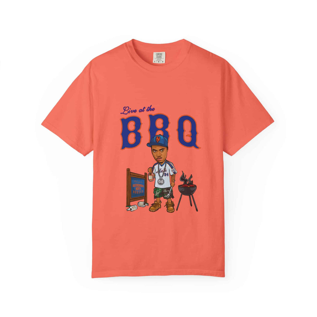 Rap Nas Live At The BBQ Unisex Garment-Dyed T-shirt image 12