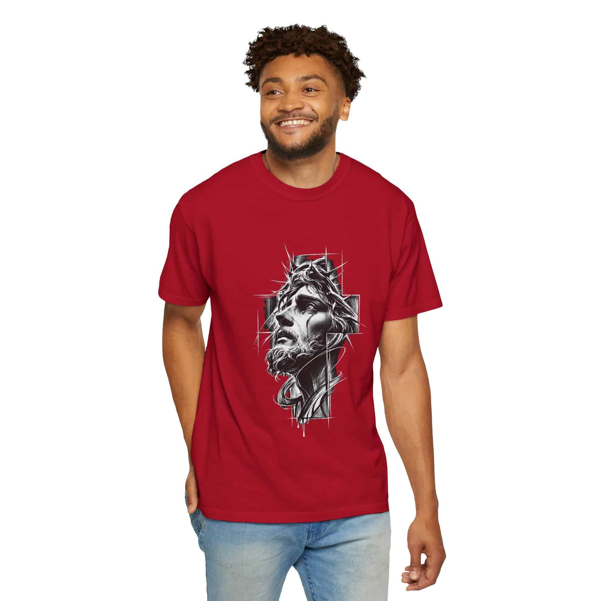 Crown of Faith 2 Unisex Garment-Dyed T-shirt image 77
