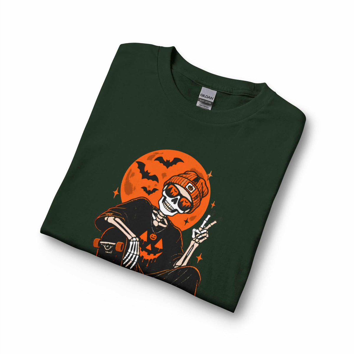 Retro Skater Skeleton Halloween Long Sleeve T-Shirt image 30