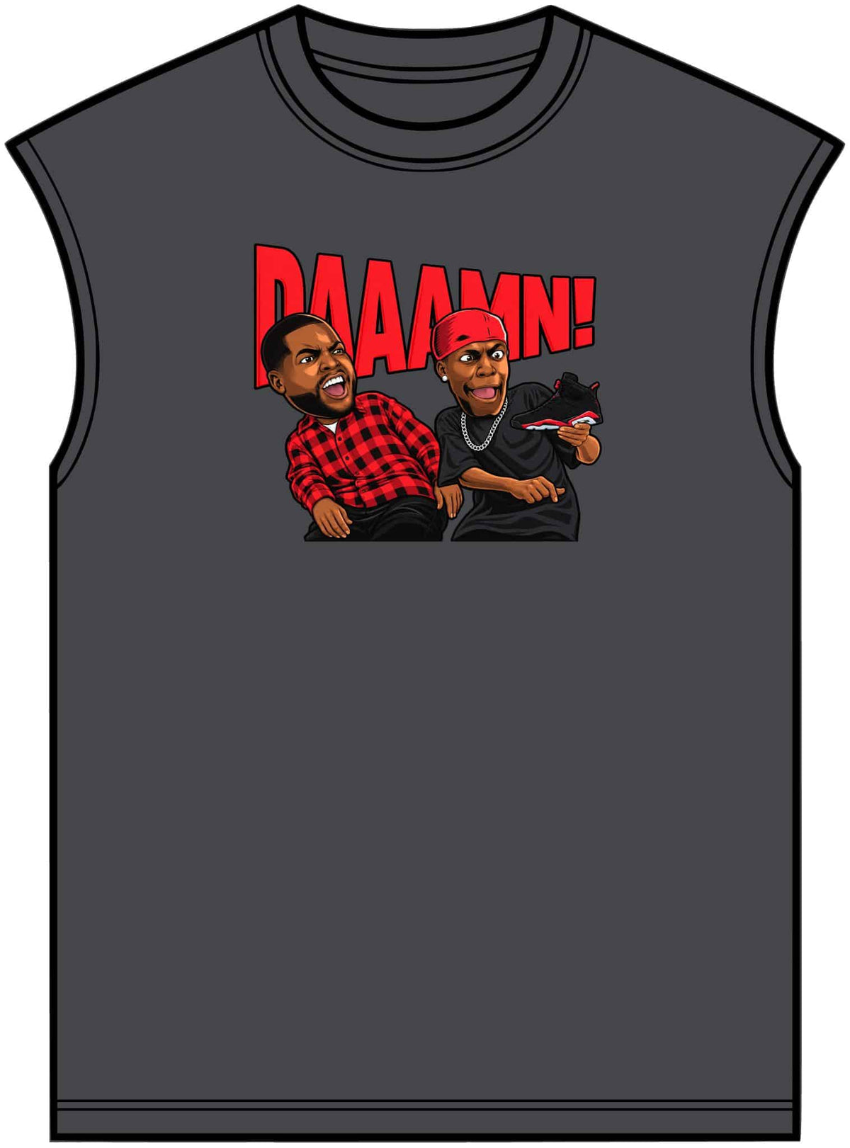 Graphic Print Unisex Garment-Dyed Muscle Tee – POD0035 image 12