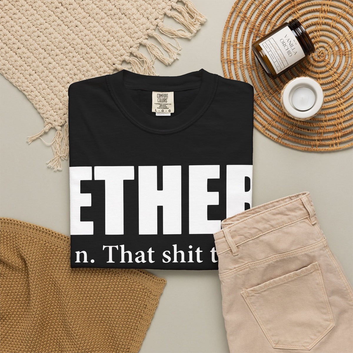 Ether Unisex Garment-Dyed T-shirt image 3