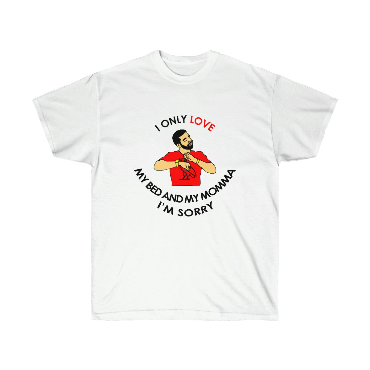 Rap My Bed and My Momma Men T-Shirt - White, 3XL image