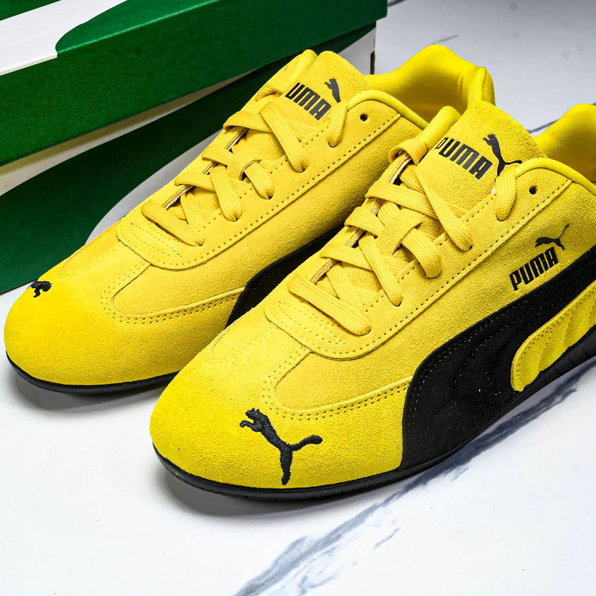 PM Speedcat OG Pelé Yellow Black Shoes Sneakers - pm0000016 image 14
