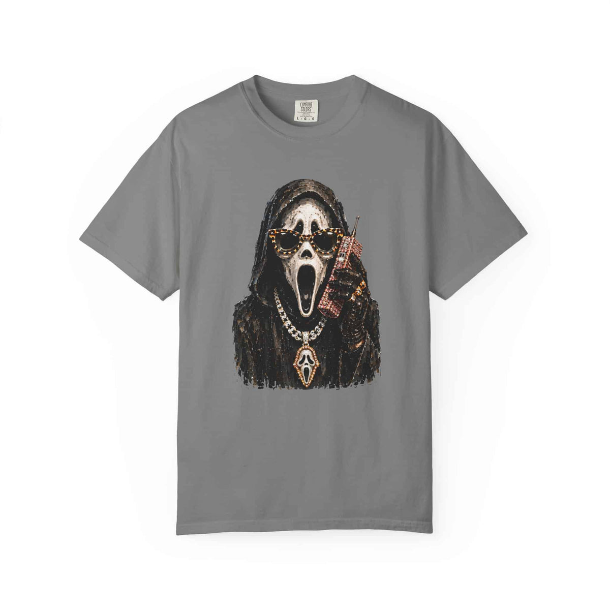 Halloween Ghostface Unisex Garment-Dyed T-shirt image