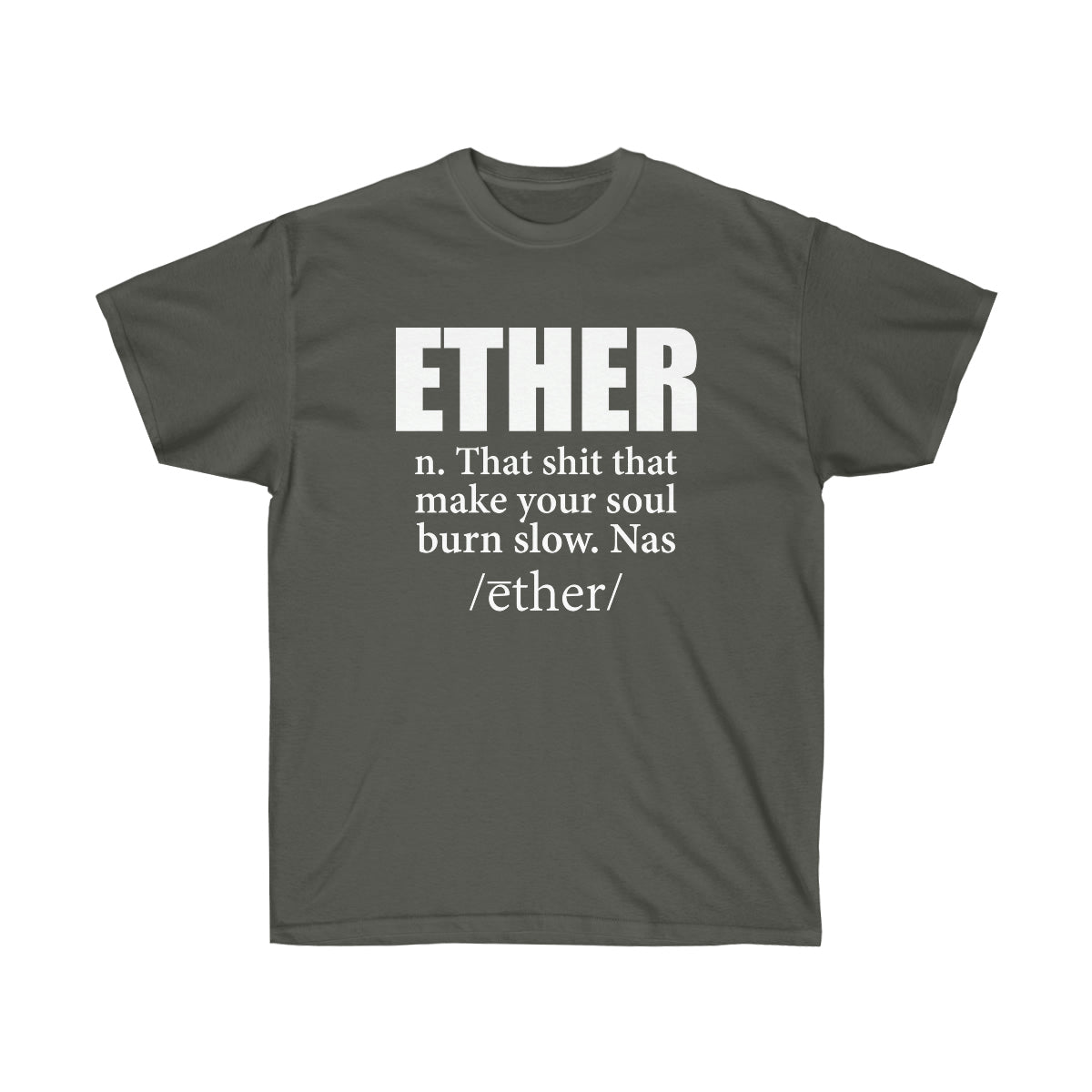 Ether Nas Men T-Shirt - Charcoal, L image