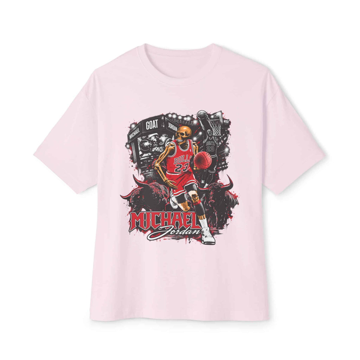 Chicago Legend 23 Unisex Oversized Boxy Tee - Soft Pink, L image