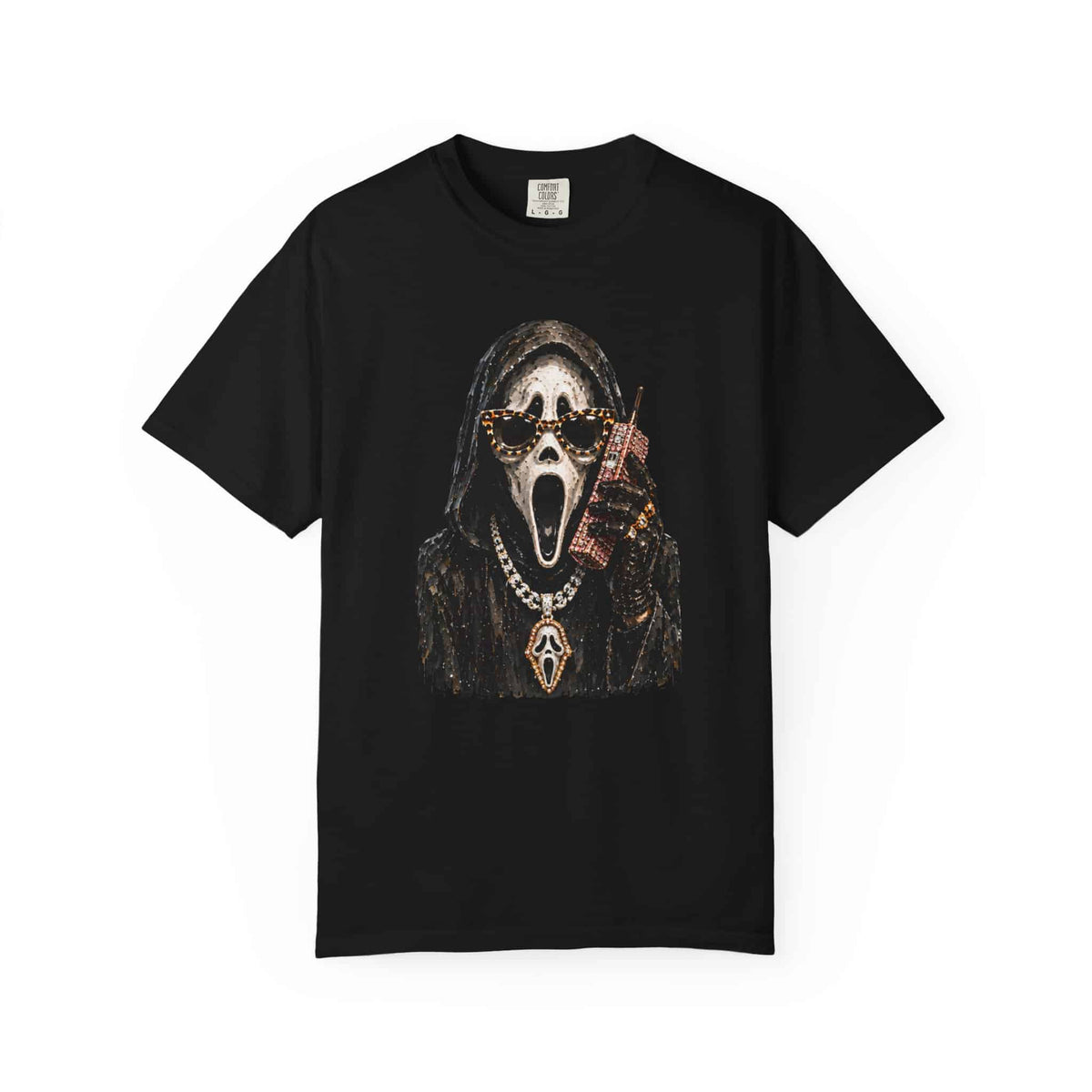 Halloween Ghostface Unisex Garment-Dyed T-shirt image