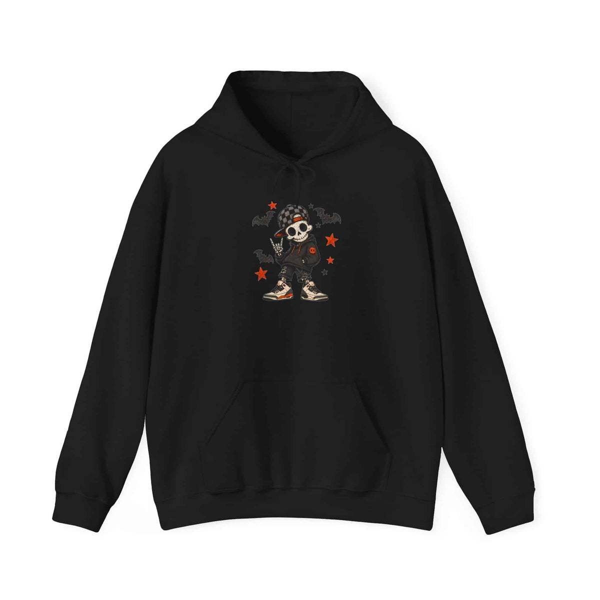 Boy Skeleton Halloween Hooded Sweatshirt - XL, Black image