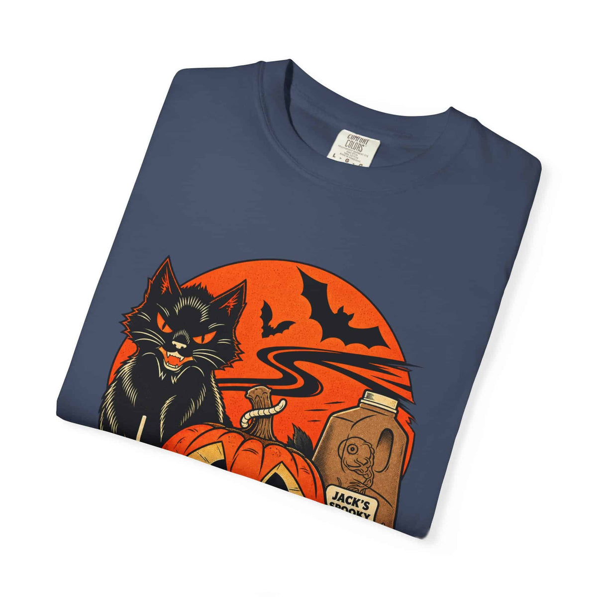 Midnight Cat Unisex Garment-Dyed T-shirt image 70