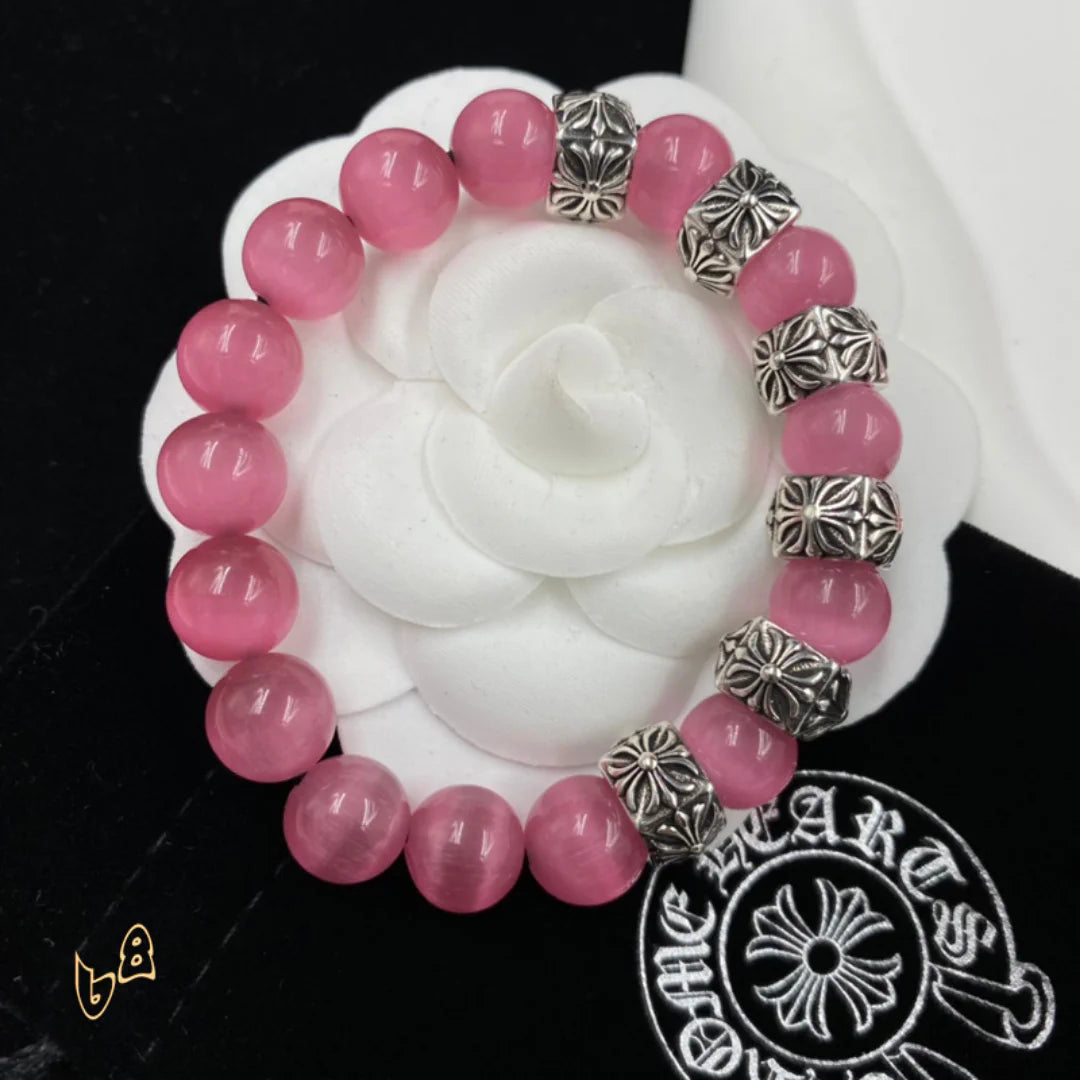 CH Pink Tiger Eye Stone Bracelet - CH0055 - Pink 4 image