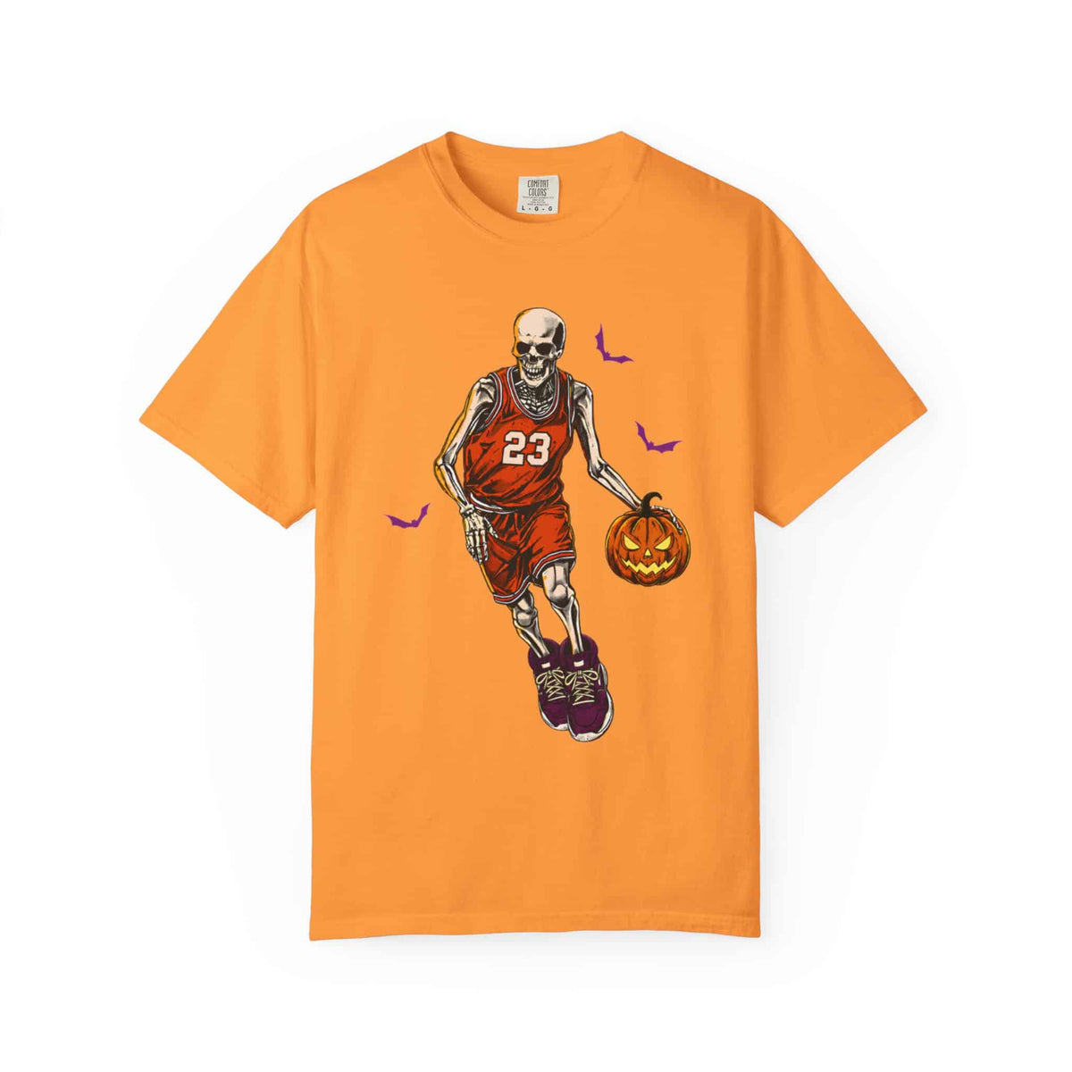 Halloween Basketball Unisex Garment-Dyed T-shirt image 36