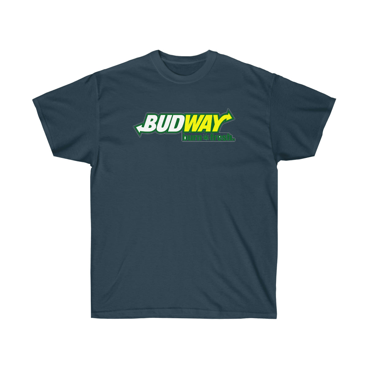Budway Burn Fresh White Men T-Shirt - Blue Dusk, L image