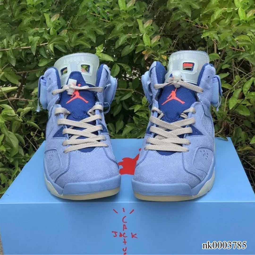AJ 6 x Travis Scott Houston Oilers Light Blue Shoes Sneakers - nk0003785 image 3