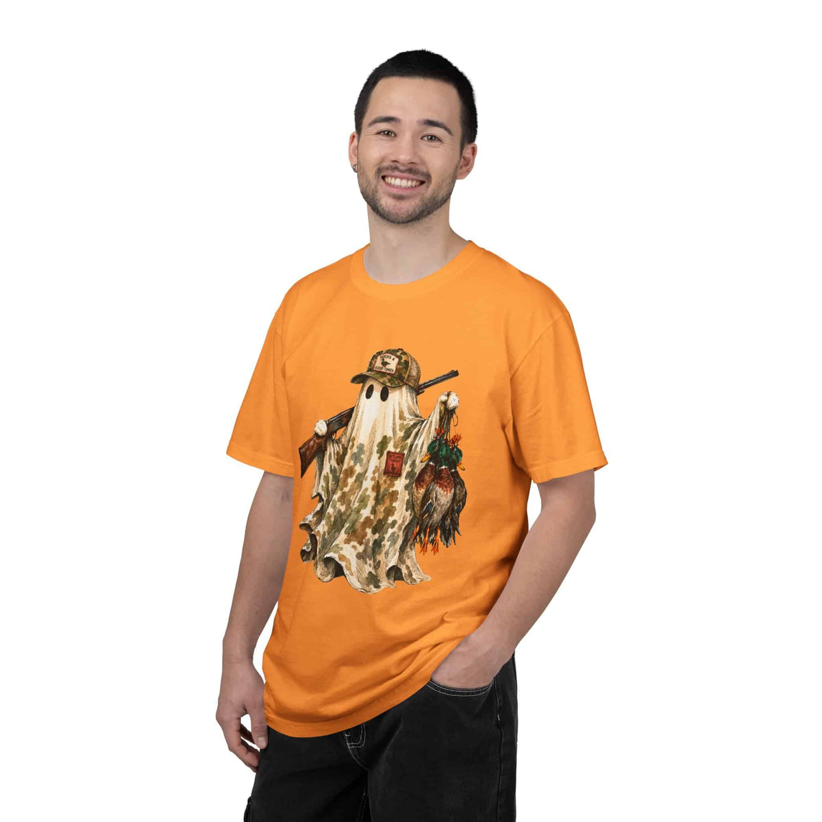 Hunting Season Spooky Camo Mallards Unisex Garment-Dyed T-shirt image 40
