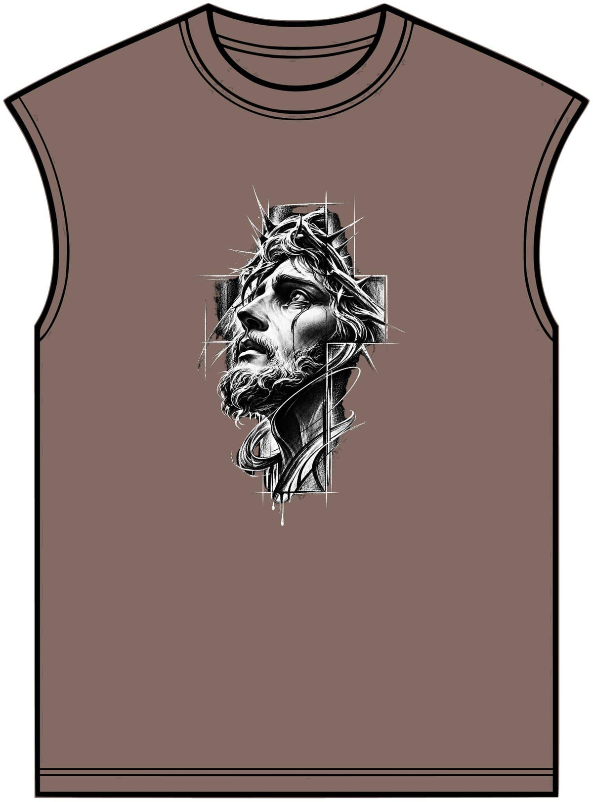 Crown of Faith 2 Unisex Garment-Dyed Muscle Tee image 4
