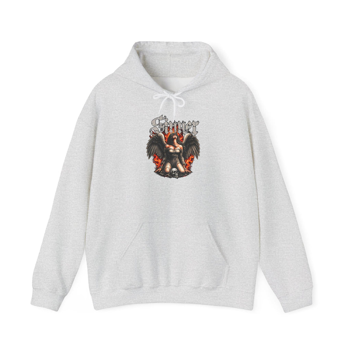 Sinner’s Flame Hooded Sweatshirt - 2XL, Ash image