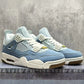 AJ 4 Denim Worn Blue Shoes Sneakers – nk0004418 image 6