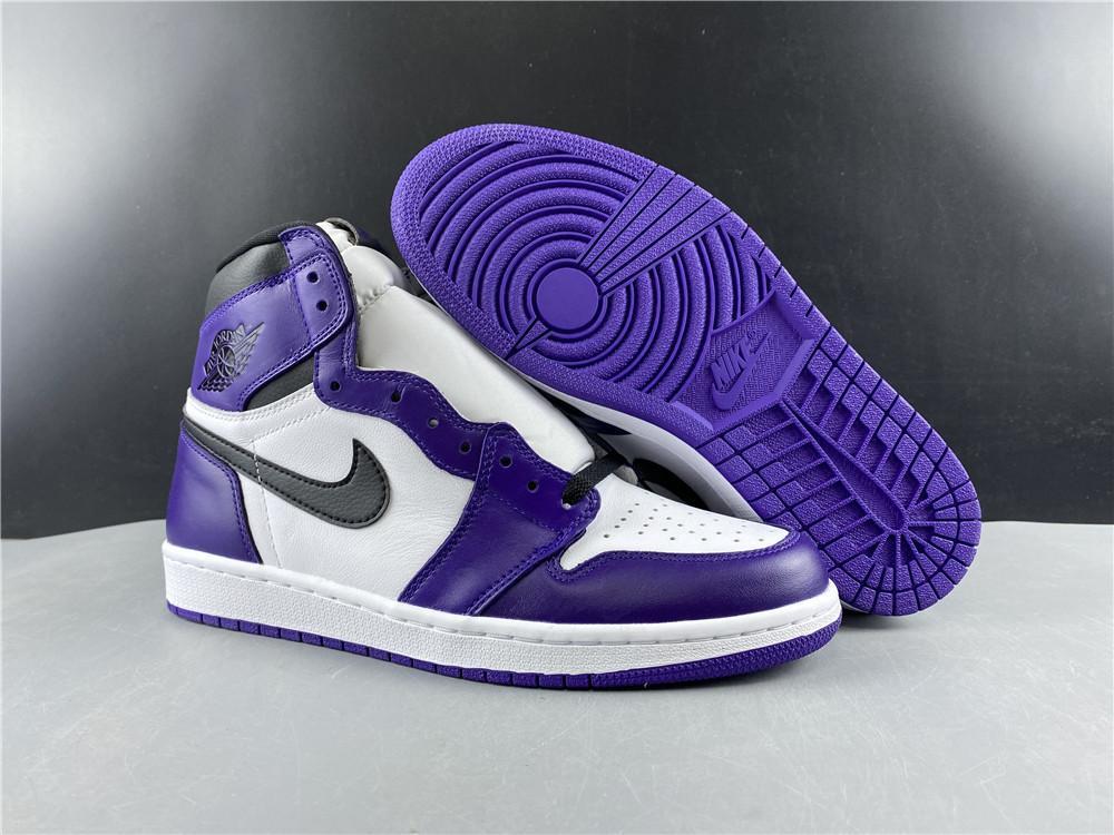 AJ 1 Retro High Court Purple White Shoes Sneakers - nk0000683 image 16