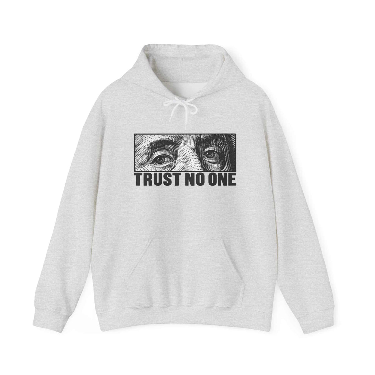 Graphic Print Hooded Sweatshirt - POD0039 - 4XL, Ash image
