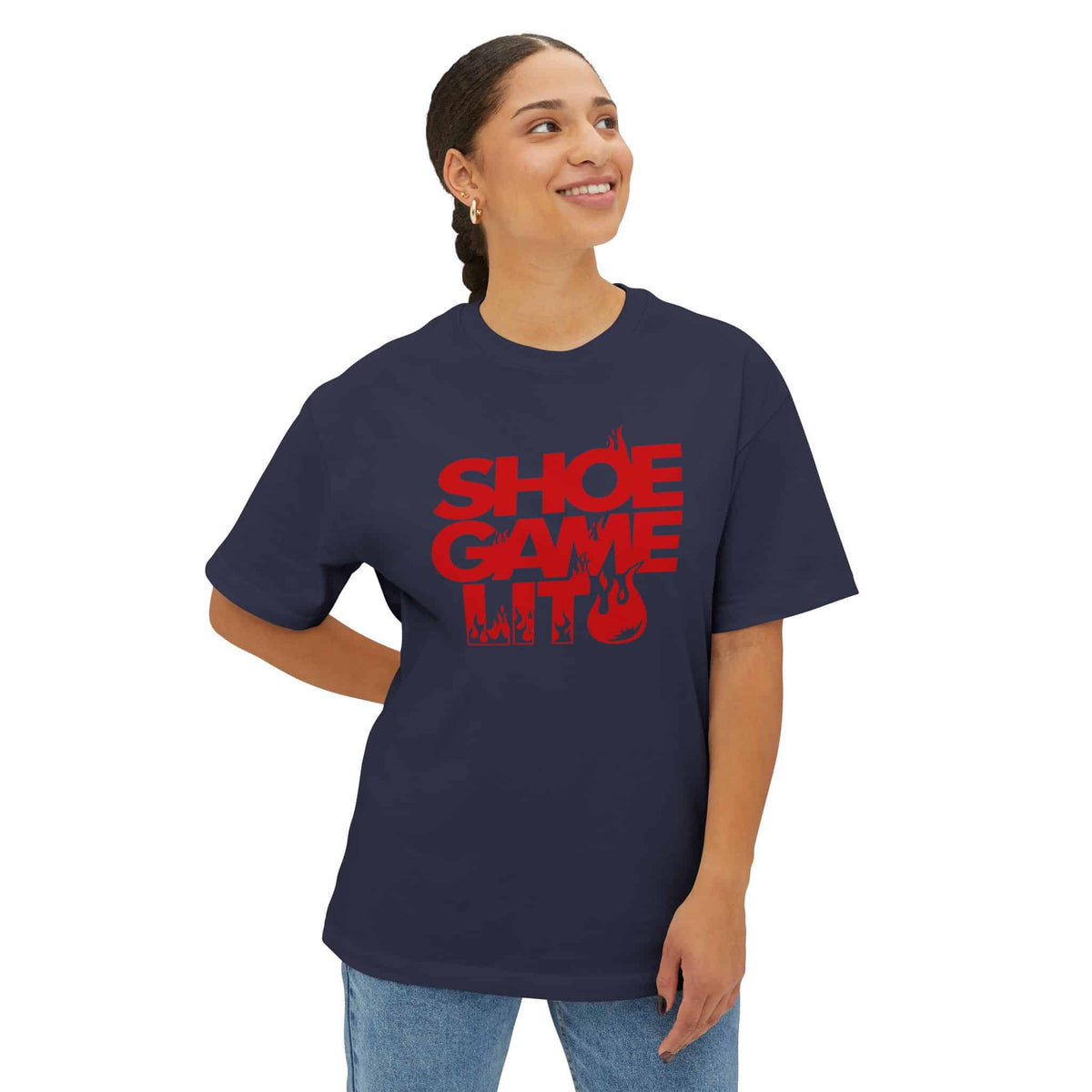 Graphic Print Unisex Oversized Boxy Tee - POD0040 image 31