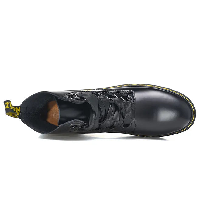 DM Molly Leather Platform Boots in Black Buttero Shoes Sneakers - nk0005494 image 5