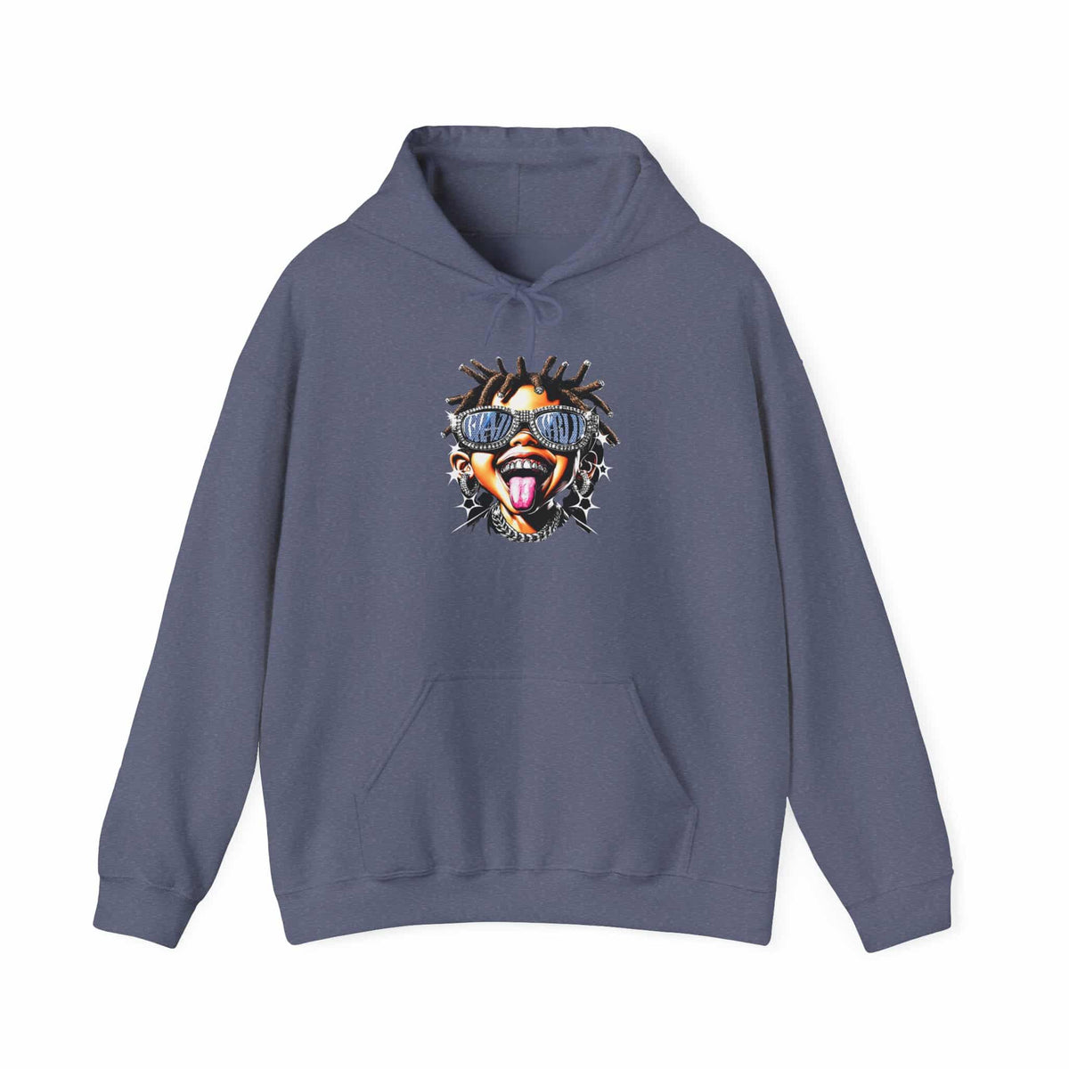 Diamond Drip Hooded Sweatshirt - 3XL, Heather Navy image