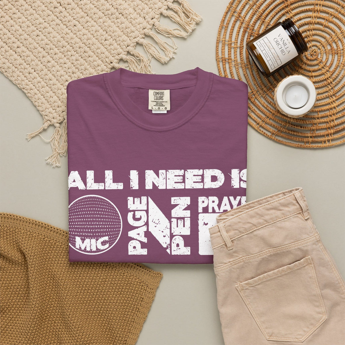 ALL_I_NEED_IS Unisex Garment-Dyed T-shirt image 59