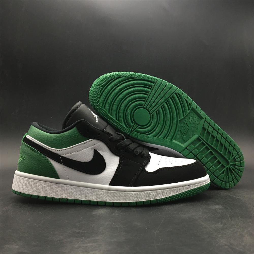 AJ 1 Low White Black Mystic Green Shoes Sneakers - nk0000303 image 9