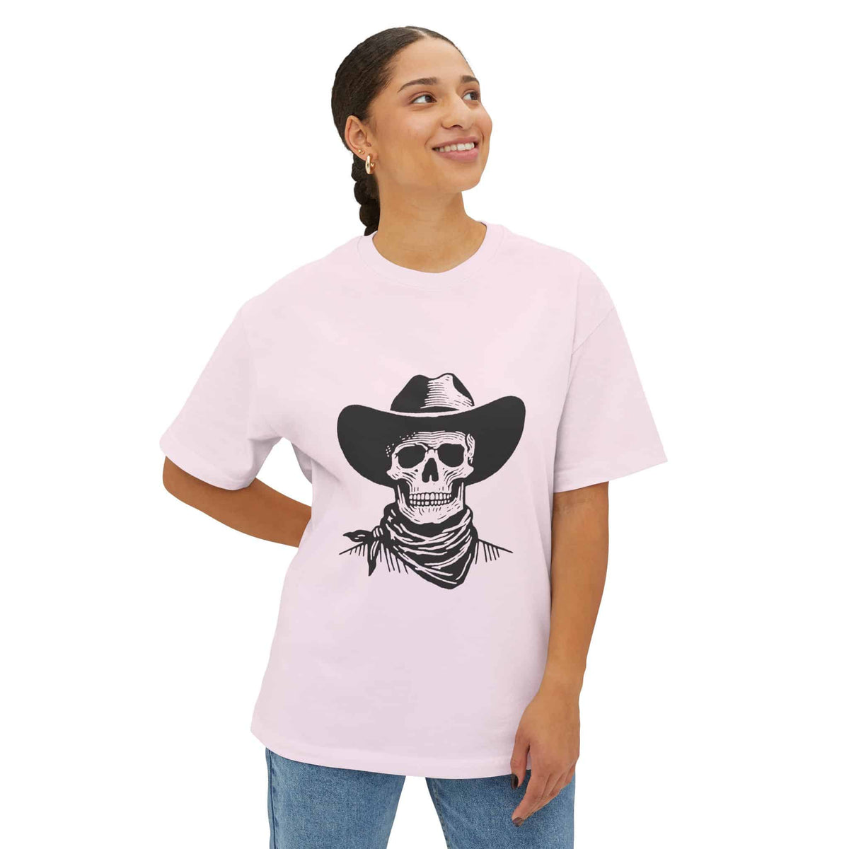 Outlaw Skull Unisex Oversized Boxy Tee image 9