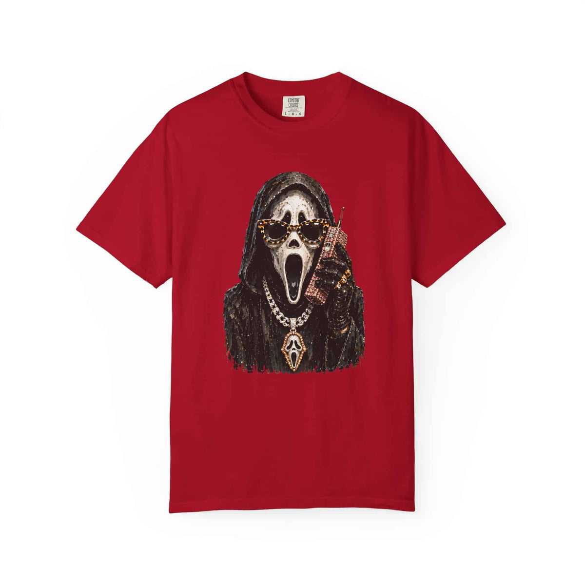 Halloween Ghostface Unisex Garment-Dyed T-shirt image