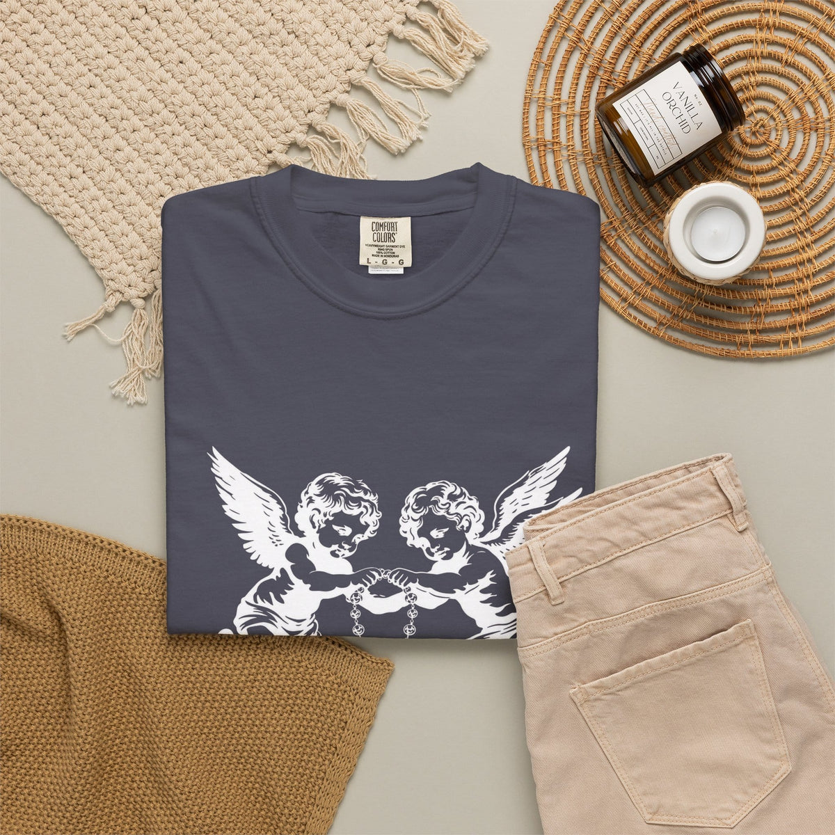 Heavenly Guardians Unisex Garment-Dyed T-shirt image 94