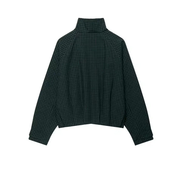 Bombers Jackets Plaid Long Sleeve