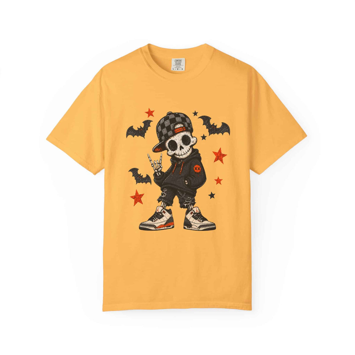 Boy Skeleton Halloween Unisex Garment-Dyed T-shirt image 28