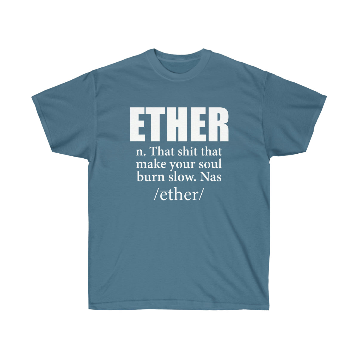 Ether Nas Men T-Shirt - Indigo Blue, M image