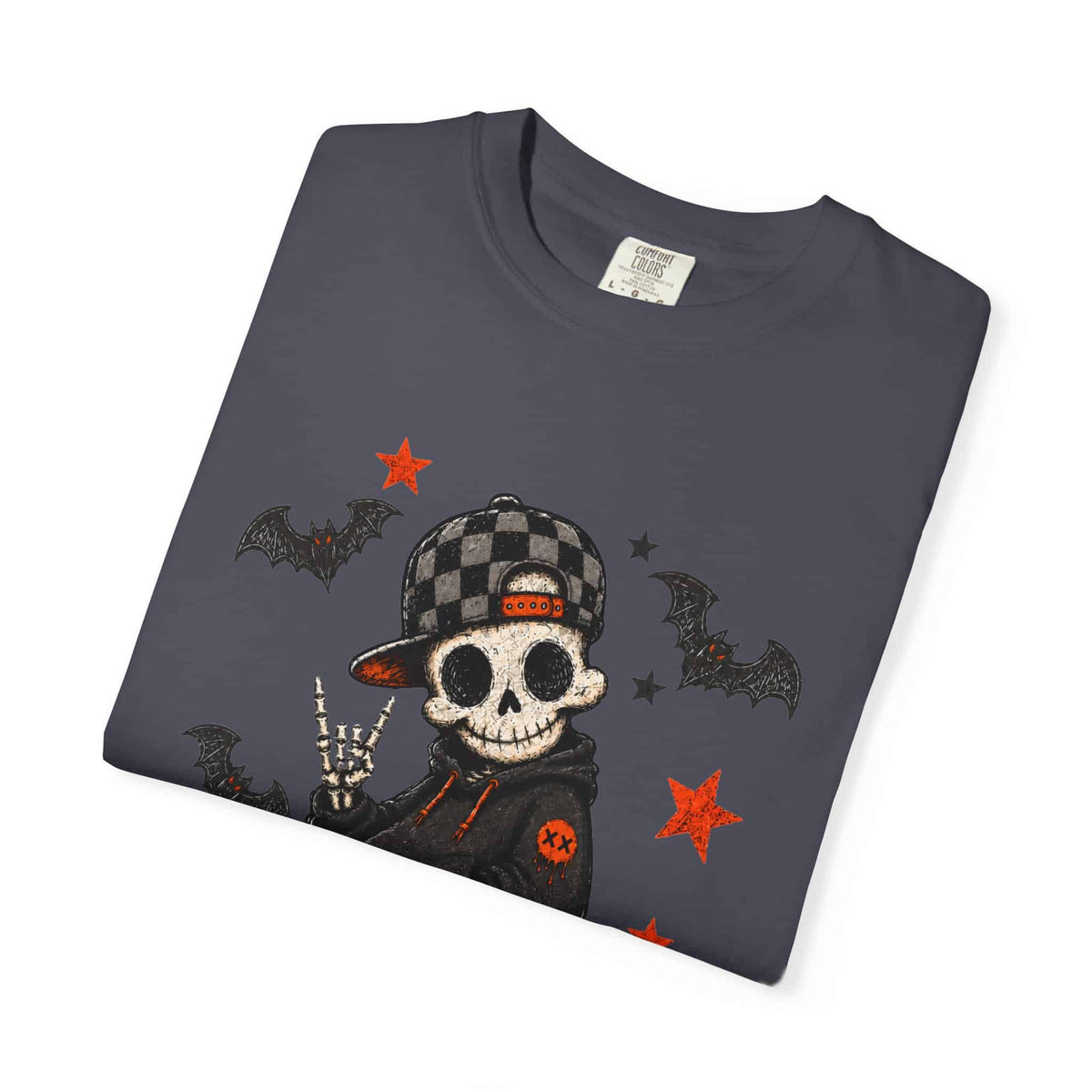 Boy Skeleton Halloween Unisex Garment-Dyed T-shirt image 93