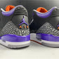 AJ 3 Retro Black Court Purple Shoes Sneakers - nk0000817 image 12