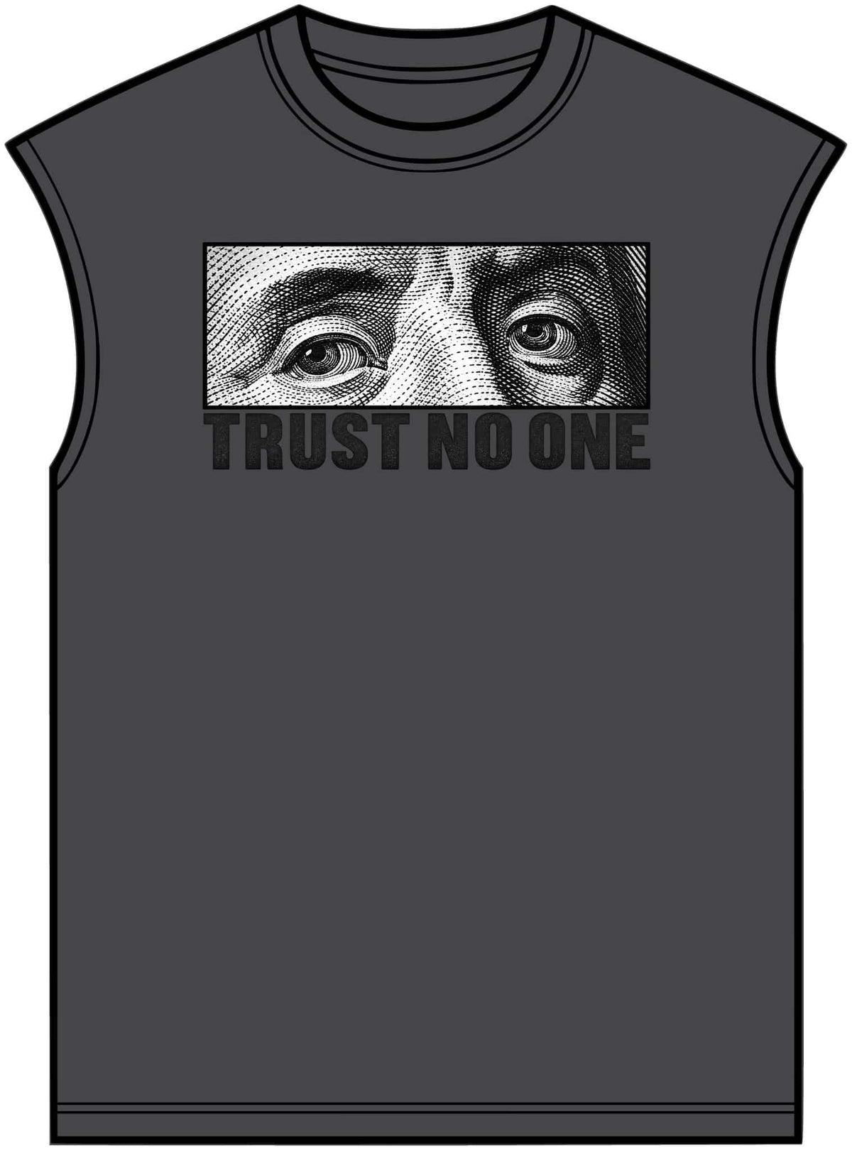 Graphic Print Unisex Garment-Dyed Muscle Tee – POD0039 image