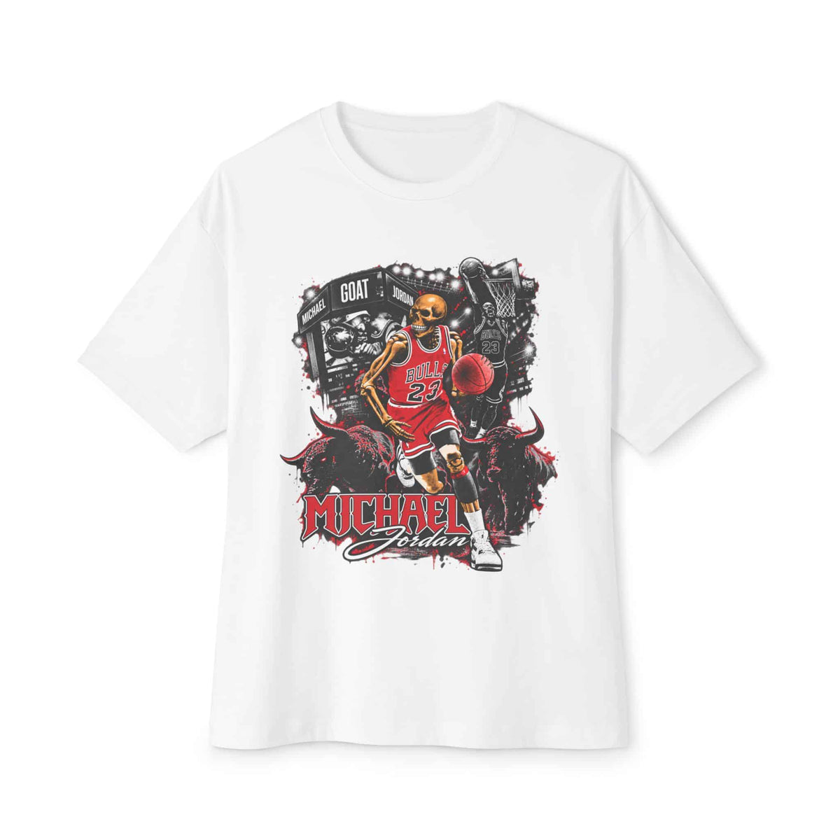 Chicago Legend 23 Unisex Oversized Boxy Tee - White, 3XL image