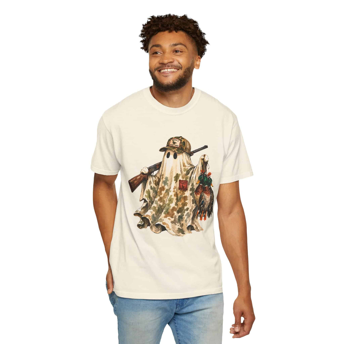 Hunting Season Spooky Camo Mallards Unisex Garment-Dyed T-shirt image 17