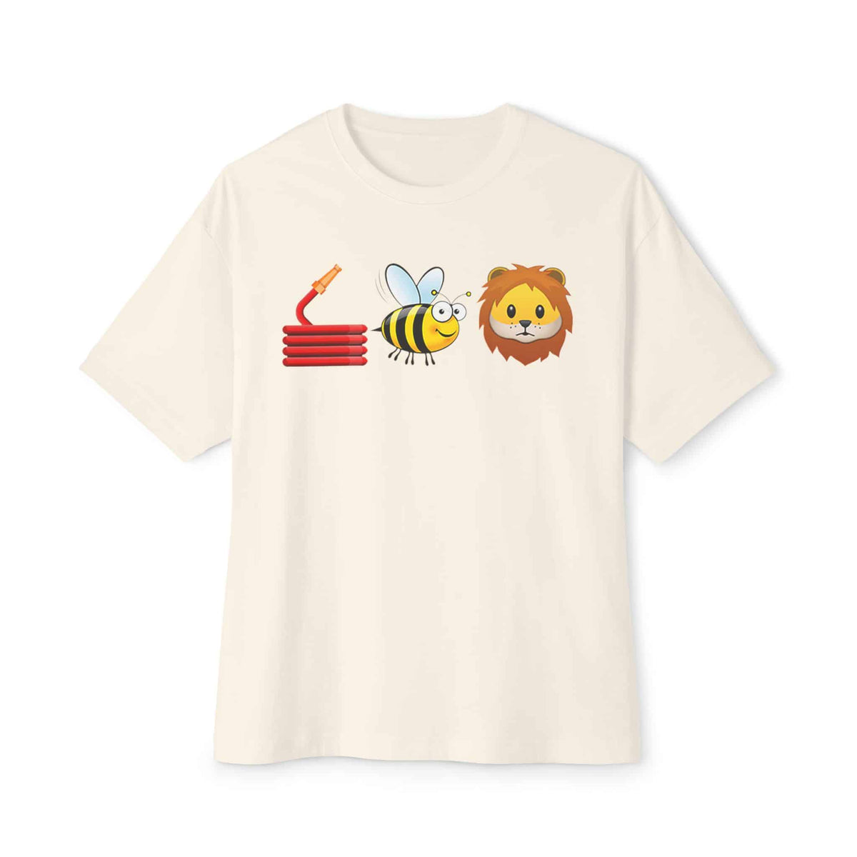 Bee Unisex Oversized Boxy Tee - Natural, 2XL image