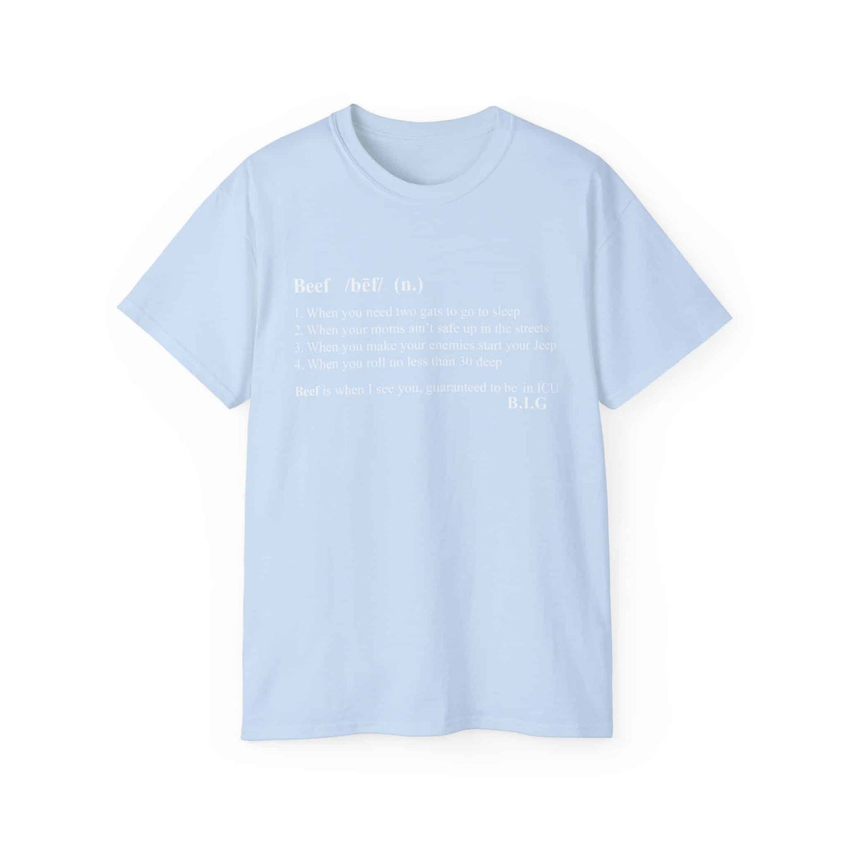 Beef Definition T-Shirt - 4XL, Light Blue image